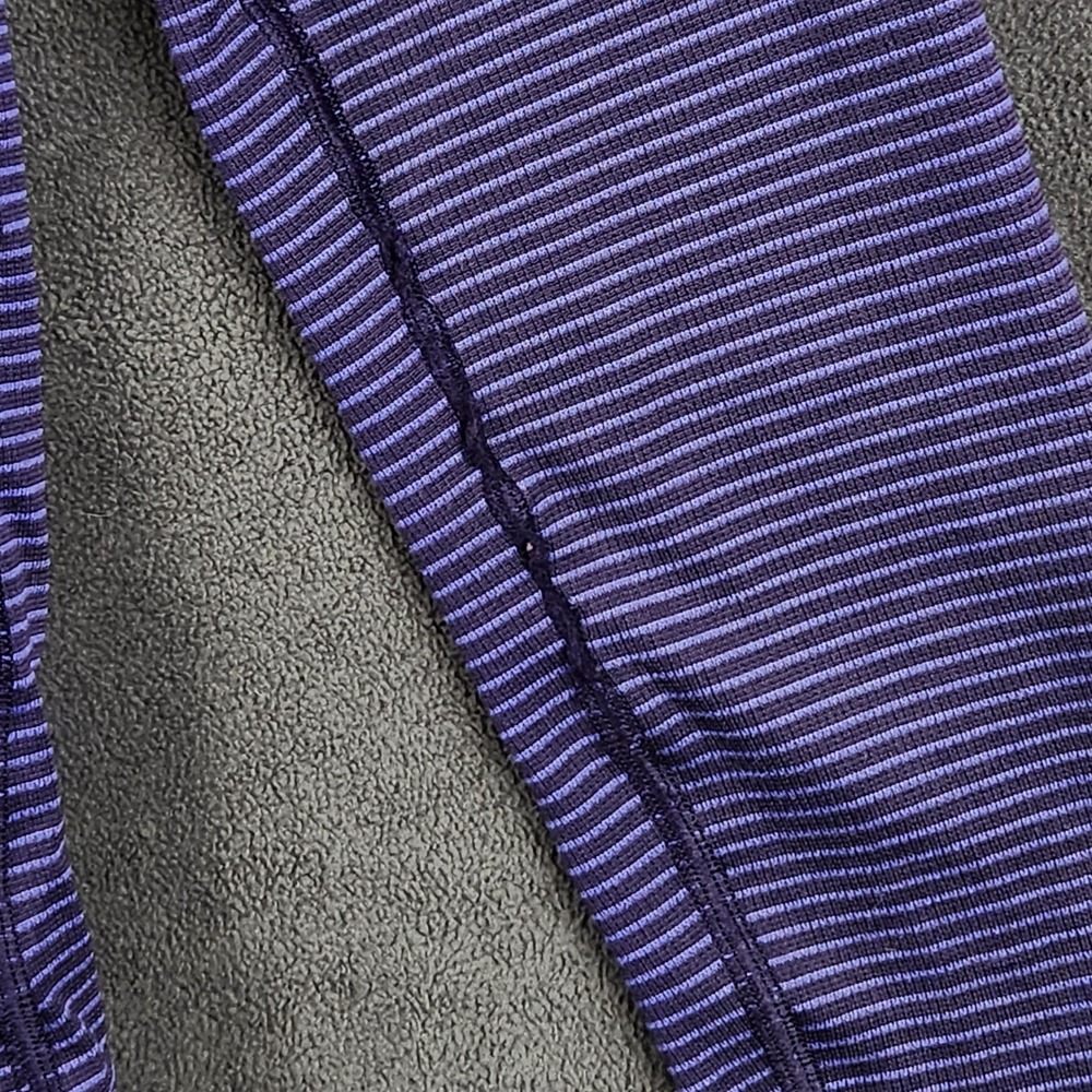 Patagonia Capilene 2 Top Womens XL Purple Striped V-Neck Lightweight Polartec - Picture 2 of 8